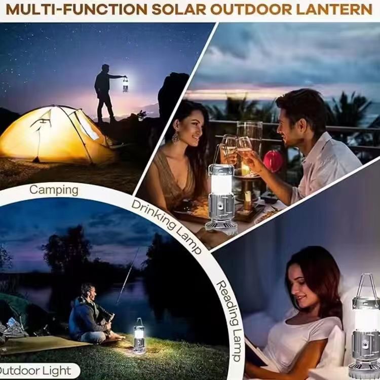 SOLAR CHARGING CAMPING LIGHT+FAN